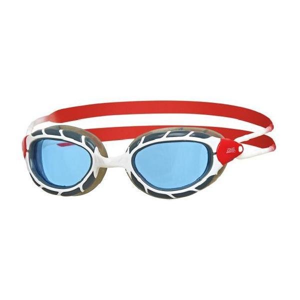 Foto van Zoggs Predator blauwe lens zwembril wit/rood