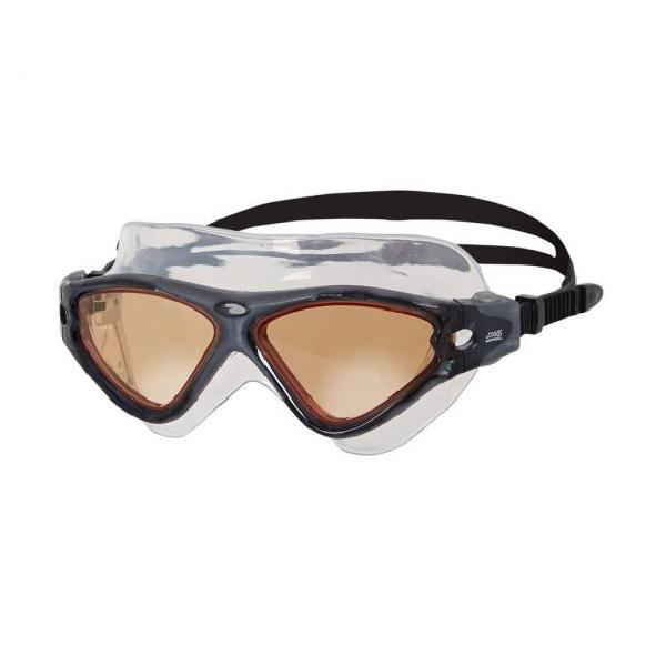 Foto van Zoggs Tri-Vision Mask zwembril zwart - oranje lens