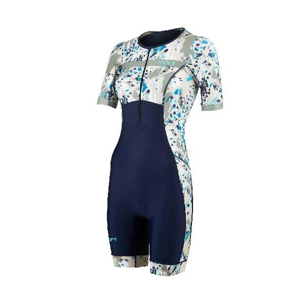 Foto van Zone3 Activate plus korte mouw trisuit Sand Storm dames