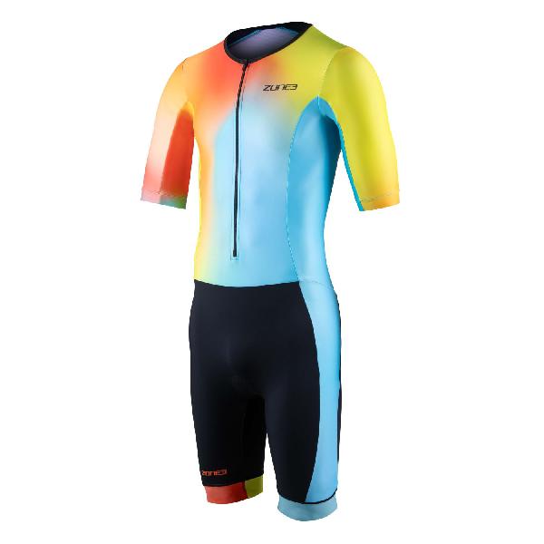 Foto van Zone3 Activate plus korte mouw trisuit neon/zwart heren L