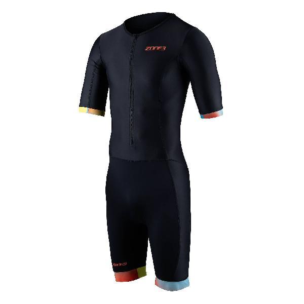 Foto van Zone3 Activate plus korte mouw trisuit zwart/neon heren