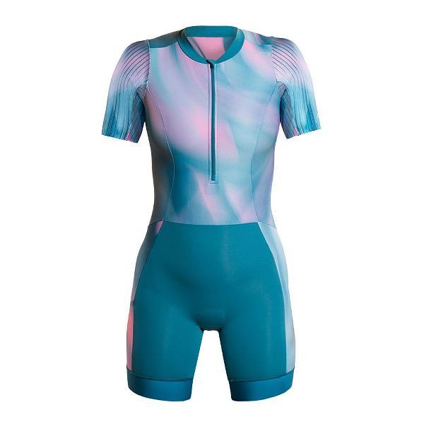 Foto van Zone3 Activate+ trisuit korte mouw dames blauw/paars