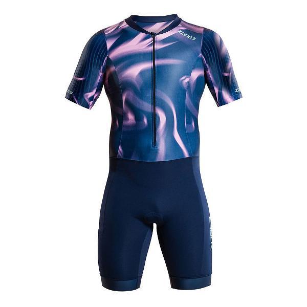 Foto van Zone3 Activate+ trisuit korte mouw heren blauw/paars