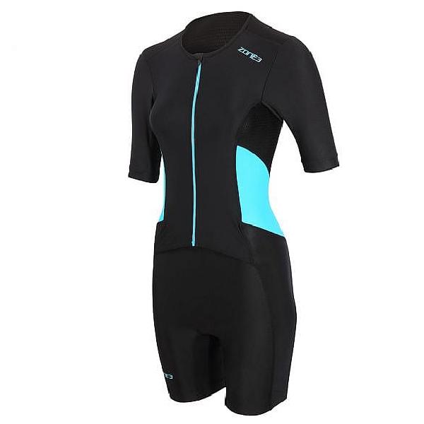 Foto van Zone3 Activate trisuit korte mouw zwart/blauw dames
