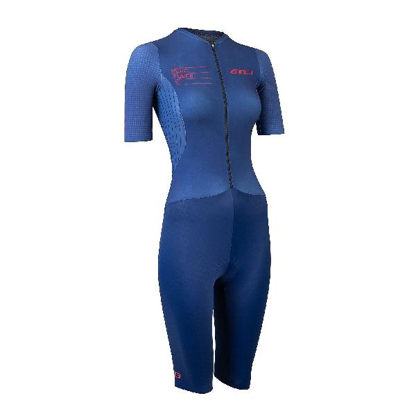 Foto van Zone3 Aeroforce X II trisuit korte mouw blauw dames