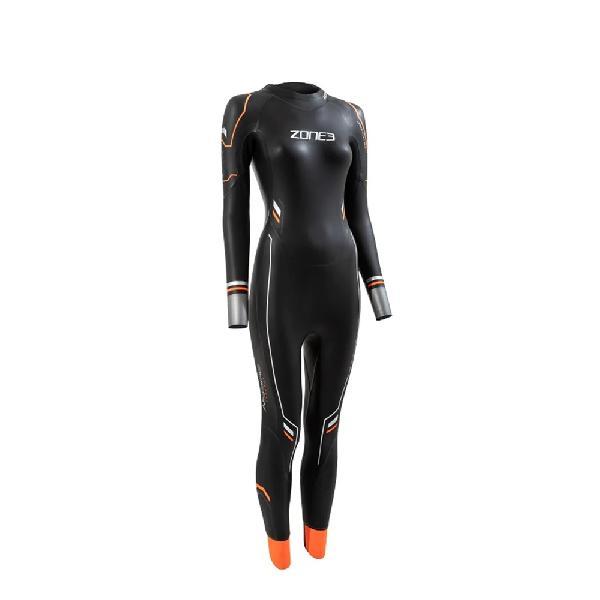 Foto van Zone3 Aspire thermal fullsleeve wetsuit zwart/oranje dames XL
