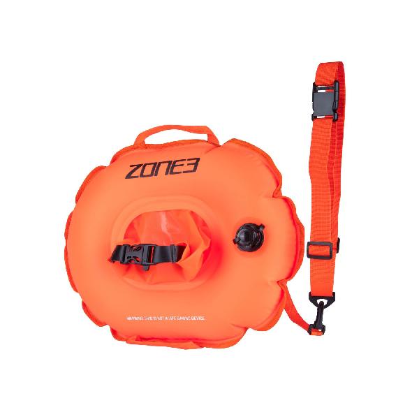 Foto van Zone3 Gerecyclede safety buoy on the go swim hi-vis oranje