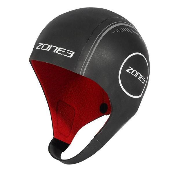 Foto van Zone3 Heat Tech Neoprene Swim Cap - Black/Silver/Red