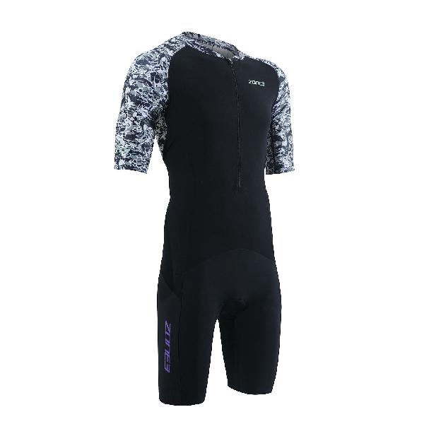 Foto van Zone3 Lava korte mouw trisuit grijs heren