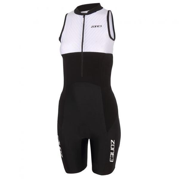 Foto van Zone3 Lava long distance mouwloos trisuit zwart/wit dames S