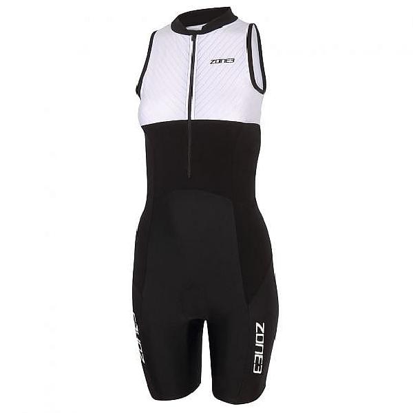 Foto van Zone3 Lava long distance mouwloos trisuit zwart/wit dames