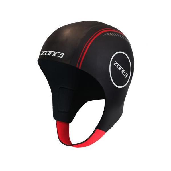 Foto van Zone3 Neopreen swim cap zwart/rood S