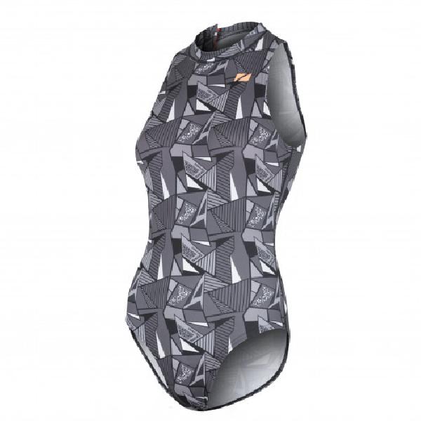 Foto van Zone3 OWS Renew High Neck badpak grijs dames 36