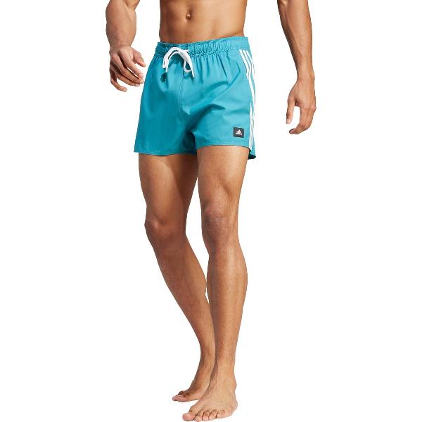 Foto van adidas Sportswear 3-Stripes CLX Very-Short-Length Swim Shorts - Heren - Turquoise- XS