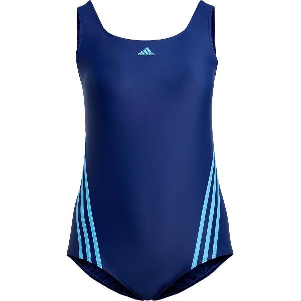 Foto van adidas Sportswear 3-Stripes Zwempak (Grote Maat) - Dames - Blauw- 3X