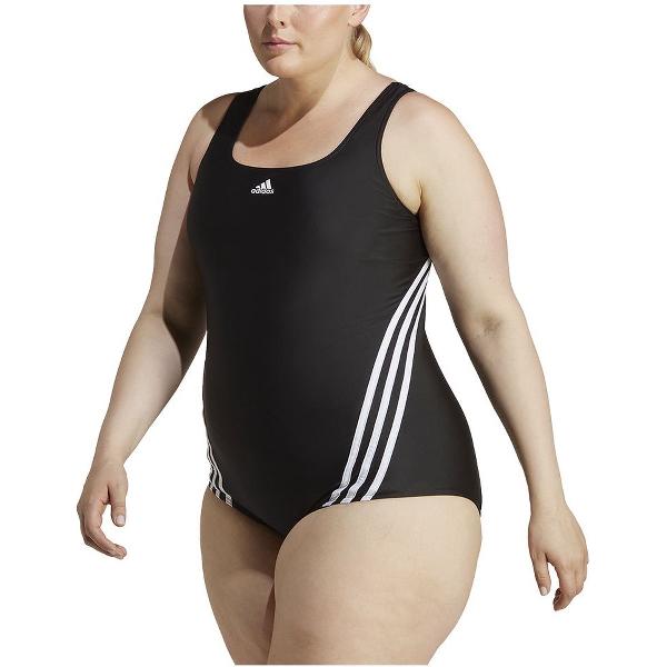 Foto van adidas Sportswear 3-Stripes Zwempak (Grote Maat) - Dames - Zwart- 4X