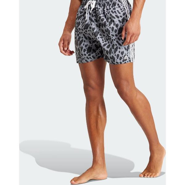 Foto van adidas Sportswear Essentials 3-Stripes Animal-Print CLX Zwemshort - Heren - Zwart- 2XL