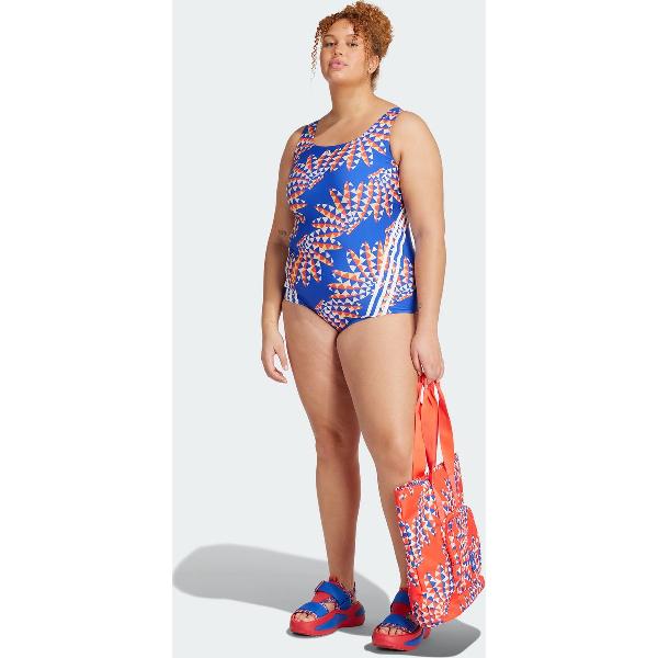 Foto van adidas Sportswear FARM Rio 3-Stripes CLX Badpak (Grote Maat) - Dames - Blauw- 1X