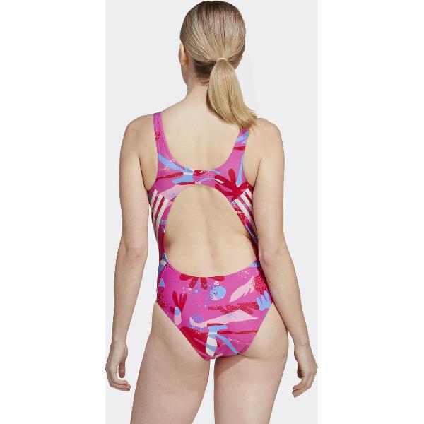 Foto van adidas Sportswear Floral 3-Stripes Badpak - Dames - Roze- 34