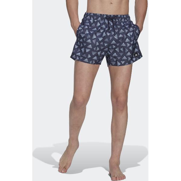 Foto van adidas Sportswear Logo Print CLX Zeer Korte Zwemshort - Heren - Blauw- M