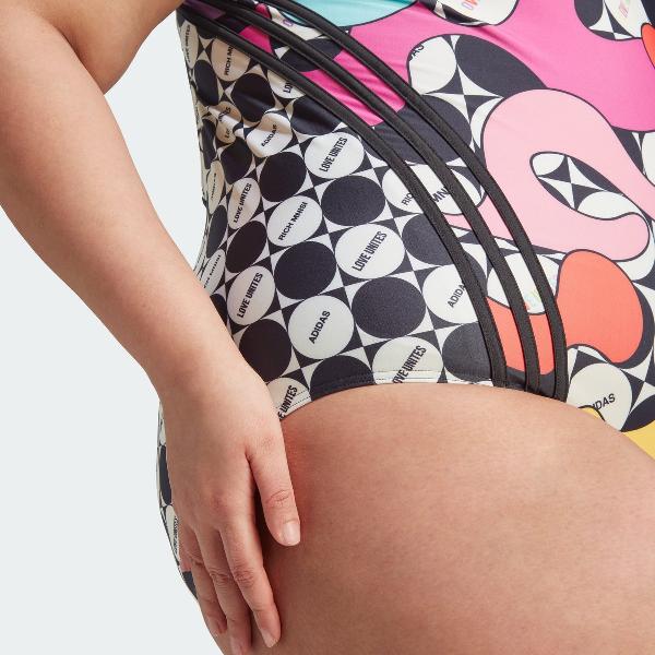 Foto van adidas Sportswear Rich Mnisi Badpak (Grote Maat) - Unisex - Roze- 1X